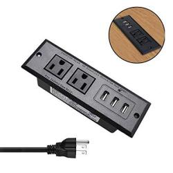 Deals On Desktop Power Strip With Usb Recessed Power Socket