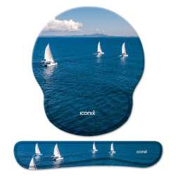 Out To Sea Mouse Pad With Wrist Support And Keyboard Wrist Support Set