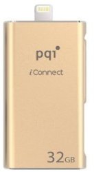 Iconnect 32GB USB 3.0 APPLE Certified Mfi Lightning Dual Flash Drive - Gold