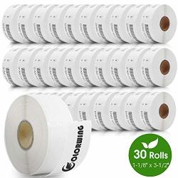 Replace Dymo 30252 Labels 1-1 8" X 3-1 2" 28MM X 89 Mm Lw Self-adhesive White Address Labels For Dymo Labelwriter 400 And 450 30 Rolls - 10500 Labels By Colorwing