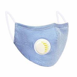 Smallwoodi PM2.5 Cotton Mask PM2.5 Cotton Activated Carbon Filter Respirator Mouth Mask With Breather Valves Blue