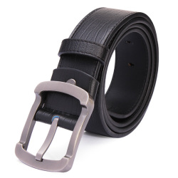 Mens Business Leisure Jeans Pin Buckle Leather Belt