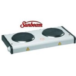 Sunbeam Double Solid Hotplate White