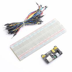 Devmo 400 830 MB102 Point Breadboard 1660 Power Supply Module Tie Points Solderless Jumper Cables Jump Wire Compatible With Arduino