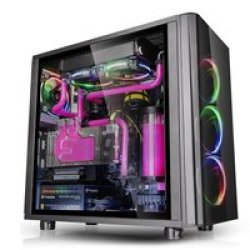 Thermaltake View 31 Tempered Glass Rgb Edition Windowed Atx Mid-tower Chassis Black