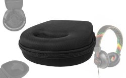 Duragadget Hard Protective Headphone Storage Case Black For House Of Marley Ttr Rise Up Over-ear Stir It Up Redemption Song Riddim Exodus Liberate Buffalo