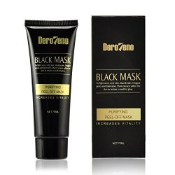 Deroteno Blackhead Remover Mask Black Mask Purifying Peel Off Mask Best Charcoal Peel Off Mask Facial Mask Activated Natural Charcoal Black Mask Aloe Vera