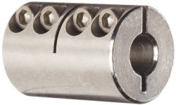 Ruland CLX-8-6-SS One-piece Clamping Rigid Coupling Stainless Steel 1 2" Bore A Diameter 3 8" Bore B Diameter 1-1 8" Od 1-3 4" Length