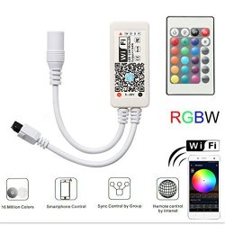 Magiclight Wifi Rgbw LED Controller For Light Strips Android Ios Free App Comes With 24 Keys Remote Compatible With Alexa Google Home Widget Ifttt
