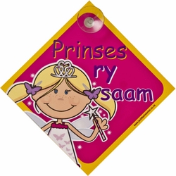 Jackflash Afrikaans Princess Baby On Board Sign