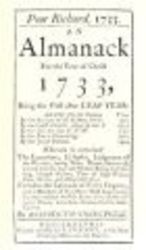 Poor Richard, 1733 an Almanack: For the Year of Christ 1733