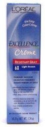 L'oreal Excellence Creme Resistant 6X Light Brown 1.74 Oz. Case Of 6 By L'oreal Paris