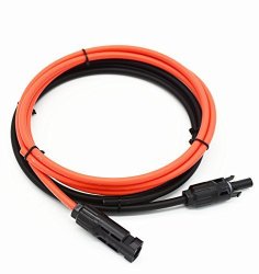 1 Pair Black + Red 12AWG MC4 Solar Adaptor Cable Solar Panel Extension Cable Wire MC4 Connector Solar Extension Cable With MC4 Female And
