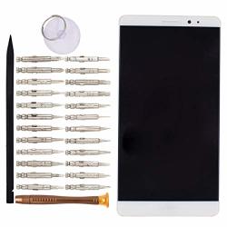 Goodyitou Pre Install Lcd Display Touch Digitizer Screen Assembly Replacement For Huawei Mate 8 Huawei Ascend MATE8 White Frame Included