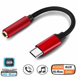 Usb-c To 3.5MM Headphone Adapter USB C Dac+hi-res 3.5MM Audio Jack Aux Adapter For Type C Devices Compatible With Pixel 3 2 3XL 2XL Ipad Pro One Plus