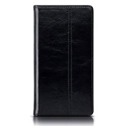 Lumia 950 Xl Case - Terrapin Microsoft Lumia 950 Xl Wallet Cover Flip - Genuine Leather - Slim Fit - Viewing Stand - Card Slots - Black