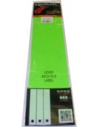 Lever Arch File Labels Value Pack 24 Pack Fluorescent Green