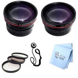 Saveon Tele wide Angle Lens With Adapter + Saveon Microfiber Cleaning Cloth + Cap Keeper + Filter Kit For Kodak Easyshare Z1012 Is Digital Camera
