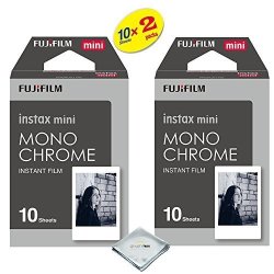 Fujifilm Instax MINI 8 Instant Film 2-PACK 20 Sheets Value Set For Fujifilm Instax MINI 8 Cameras - Monochrome