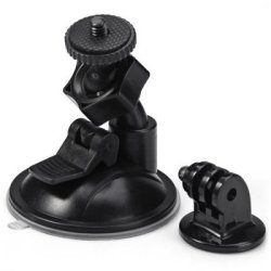 Suction Cup Bracket Mount For Action Cam - Black