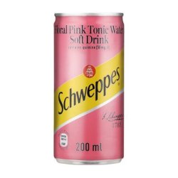 Schweppes Tonic w Flo pink Can 200ML X 24
