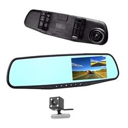Jinyue Car Dvr Rear View Mirror Video Recroder 4.3" Inch Car Camera Dual Lens Cam Night Vision Front And Rear