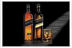 Ufcell Tin Sign Metal Poster Plate 8"X12" Of Johnnie Walker Whiskey Black And Double Black Decor Sign