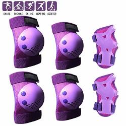 Mengdger Knee Pads For Kids Elbow Pads Wrist Guard Safety Pad Safeguard Protective Gear Set Suitable For Skateboard Scooter In-line Skateboarding Biking Cycling Multiple