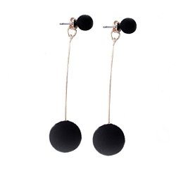 black pendant earrings