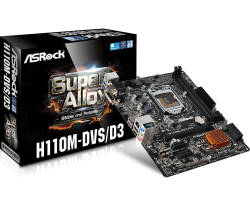 ASRock Intel H110M DVS D3 Motherboard - Socket 1151