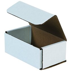 Boxes Fast BFM532 Corrugated Cardboard Mailers 5 X 3 X 2 Inches Tuck Top One-piece Die-cut Shipping Cartons Small White Mailing Boxes Pack Of 50