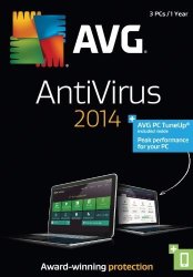 Avg Anti-virus + PC Tune Up 2014 - 3 Users 1 Year