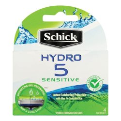 Schick Hydro 5 Sensitive Blade Cartridge Refills 4 Pk