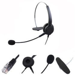 Telephone Headset Noise Cancelling Microphone Earphone Headphone For Desk Phones Land Line