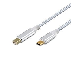 Usb-c To MINI Displayport Adapter Cable 6FT USB 3.1 Type-c Thunderbolt 3 To MINI Dp Adapter For Macbook Android Phone Dell Monitor - Support 4K 1080P