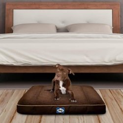 Sealy Cushy Comfy Dog Bed Sherpa Autumn Brown Large