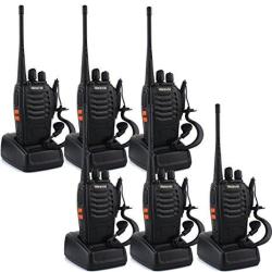 Retevis H-777 Two Way Radio Signal Band Uhf 400-470MHZ Rechargeable Walkie Talkies 6 Pack