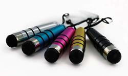 Shot Case Compact MINI Stylus Pen For Sony Xperia X Pack Of 5MULTI-COLOURED