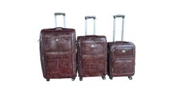 Luggage Set- Leather 3 Pieces Suitcases