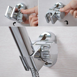 Bathroom Adjustable Rotatable Silver Showerhead Bracket Holder