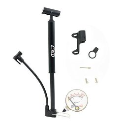 Eastwild MINI Bike Pump With Gauge Portable Bicycle Floor Pump For Presta & Schrader Valve & Sports Ball Aluminum Alloy Bicycle Pump For Bmx