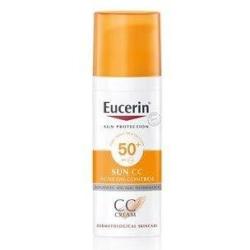 Eucerin Sun Cc Cream Acne Oil Control Spf 50+ Pa++++ 50 Ml. New