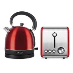 Mellerware Stainless Steel Red Toaster And Kettle -