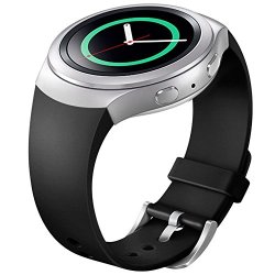 Henoda Soft Silicone Replacement Band for Samsung Gear S2 SM-R720 Smartwatch in Black