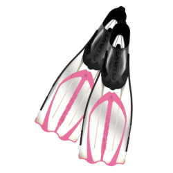 Cressi Pluma Snorkelling Fins - 5.5 - 6.5 Clear pink