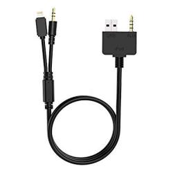 Jahyshow 3.5MM Aux USB Music Interface Lighting Charge Cable Fit Kia Hyundai For Iphone 7 7 Plus 5 5S 6 6S Ipod & Ipad