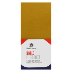 Fitted Sheet Dion Yellow Single
