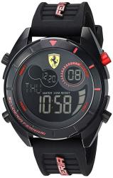 Ferrari Men's Forza Quartz Watch With Silicone Strap Black 22 Model: 0830548