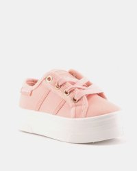 K Simmons Canvas Platform Sneakers Pink 