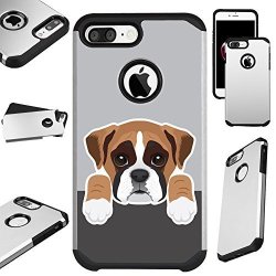 For Apple Iphone 8 Plus Apple Iphone 7 Plus Apple Iphone 6 Plus Apple Iphone 6S Plus Case Hybrid Tpu Fusion Phone Cover Cute Dog Boxer